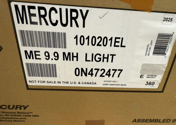 Лодочный мотор Mercury 9.9MH 169CC Light